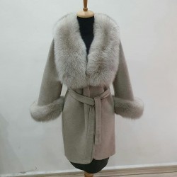alpaca wool double face hamdmade coat